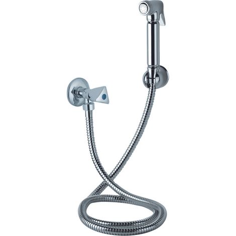 Set doccia pulsante maniglia 3 punte cromo