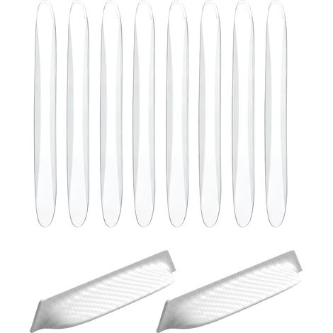 10 x Car Door Protectors with 2 Waterproof Rain Deflectors, Suitable for Most Cars, Designed to Protect Doors (Transparent) (1/5)