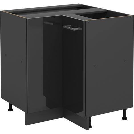 Meuble d'angle R-Line, Anthracite Haute brillance, 75.6cm sans PT, Vicco