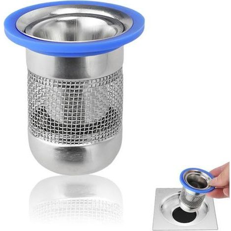 Valve de contrôle des odeurs en acier inoxydable, bouchon de douche anti-odeurs, douche anti-odeurs avec filtre amovible, réduit l'obstruction par les cheveux, convient aux tuyaux de 32 à 52 mm de dia (1/5)