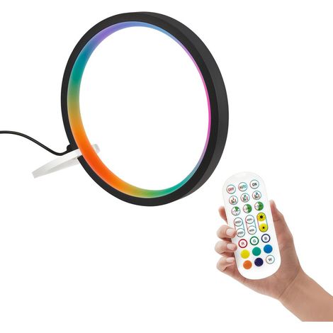 LED Tischlampe LED Tischleuchte Dimmbar Fernbedienung RGBIC Musikfunktion (1/5)