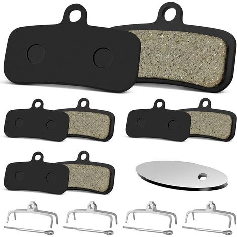 Lot de 4 paires de plaquettes de frein de vélo pour frein à disque Shimano D03S, compatibles avec Shimano BR-M810/M820/M640/M8020/M8120 et Tektro/TRP, frein à disque pour VTT avec plaque d'ajustement (1/5)