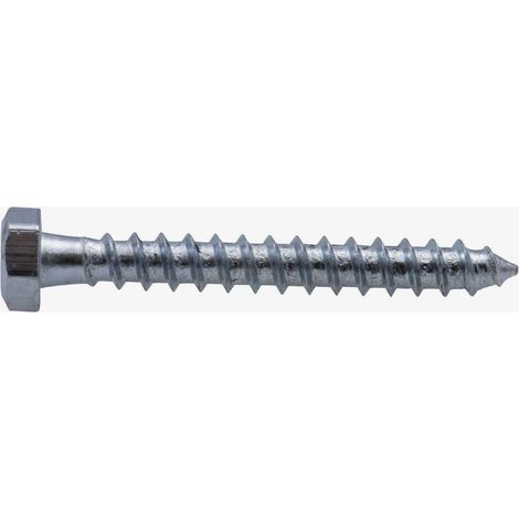 Tirefond tête hexagonale zingué Viswood 5x40 mm (x6 tirefonds)