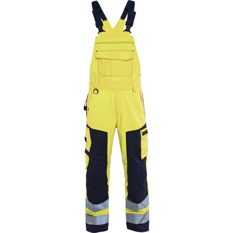 Blakläder Multinorm-Latzhose, marineblau / gelb, Konfektionsgröße 56