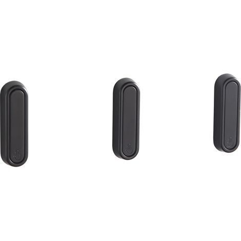 Ganci da Bagno Cucina Set da 3 Pezzi Estraibili Eleganti Neri (1/5)