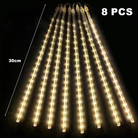 Guirlandes lumineuses extérieures pour Noël, effet pluie d'étoiles filantes, décoration pour sapin de Noël, Halloween, mariage ou fête. (1/4)