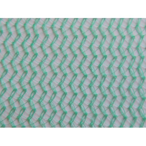 Filet échafaudage 100g/m² - Mailles triangulaires serrées et extensibles Vert 3m x 50m