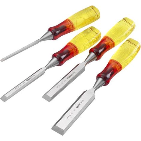 IRWIN Marples M373 Bevel Edge Chisel Splitproof Handle 4 Piece Set MAR373S4N (1/2)