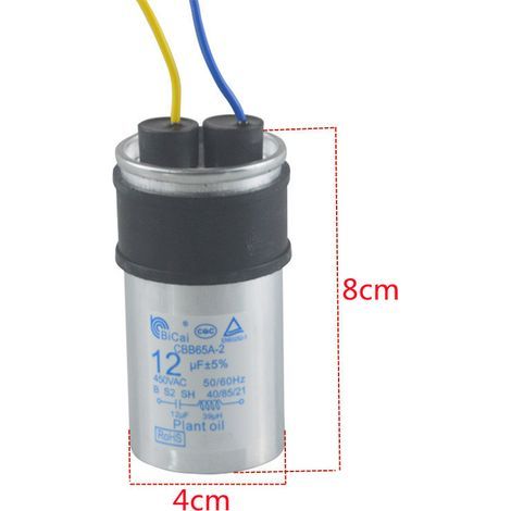 Kompatibel mit Haier CBB60 12UF8UF 450V Waschmaschinenkondensator und Anlaufkondensator für Wasserpumpenmotoren (Bicai). (1/4)