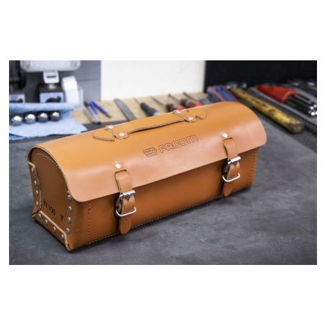 Facom – Sac à outils en cuir compact 350mm – Résistant aux environnements agressifs – Fermeture par 2 sangles réglables – Compartiment interne sécurisé (1/5)