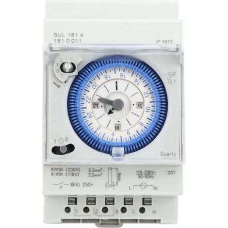 Minuterie analogique avec moteur synchrone et programme journalier, minuterie,36VAC/DC