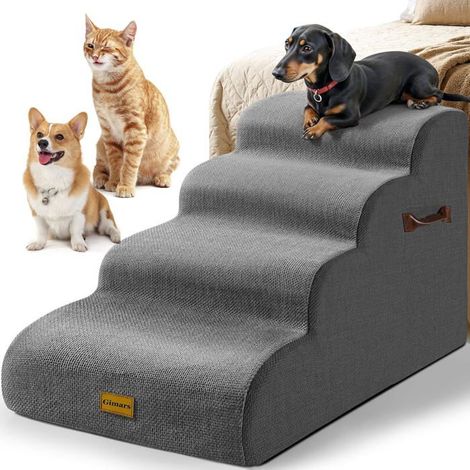 Escalier pour chien à 4 marches - Mousse 30D robuste - Accès au lit et au canapé - Antidérapant - Petit et (1/5)