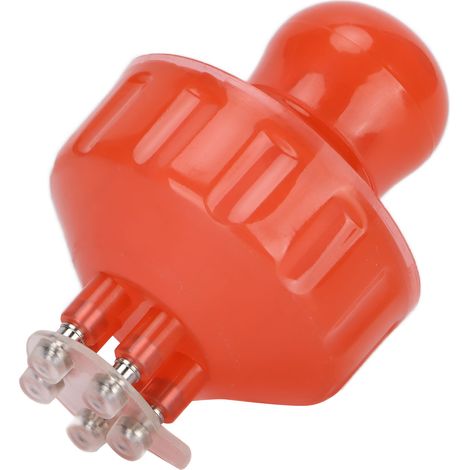 Brosse de massage portable pour le cuir chevelu avec échelle pour cheveux clairsemés et chute de cheveux (rouge)