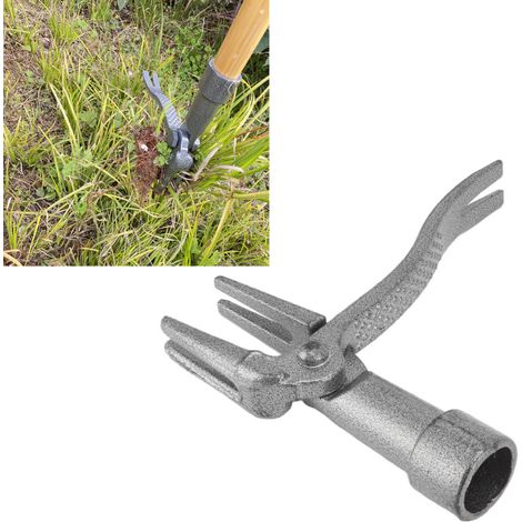 Outil de désherbage vertical en fer, arrache-racines manuel efficace pour cours et jardins (1/5)