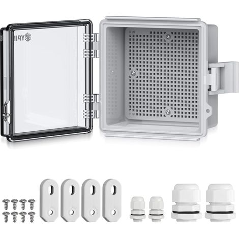 Coffret Electrique Etanche Exterieur en ABS Renforcé 3mm Boîte de Jonction IP67 Étanche avec Joint d'Étanchéité Intégré Résistant à 60kg Idéal pour Irrigation Piscine et Projets DIY (15x15x9cm) (1/5)