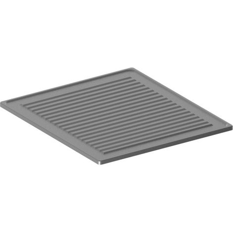 Plaque rainurée inox 1 brûleur 334 x298 x20 - Diamond