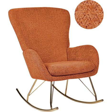 Schaukelsessel ANASET Bouclé Orange