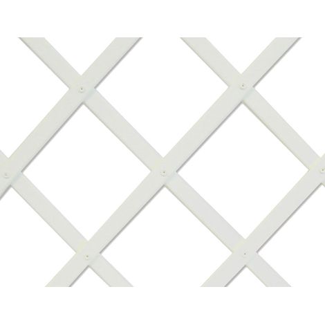 Trelliflex Traliccio in plastica 0,5x1,5m Colore bianco Profilo di stecche 22x6mm Faura