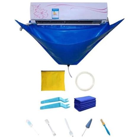 Kit Nettoyage Climatisation Split, Kit De Nettoyage Étanche Pour Climatiseur,Kit De Nettoyage Pour Climatiseur Split Mural 9PCS