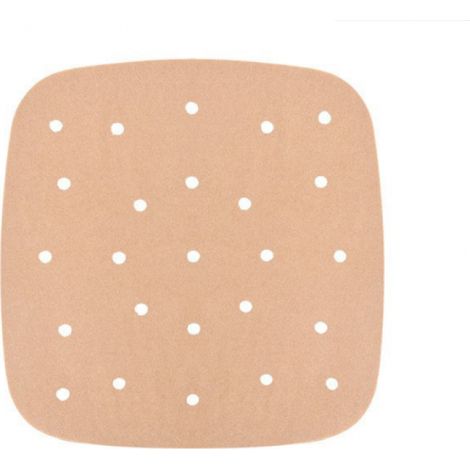Lntyq 100 Papier Sulfurisé Air Fryer,Perforé Papier Cuisson Air Fryer,Jetable Antiadhésive Sans Huile Papier Parchemin Accessoires pour Friteuse Cuiseur à Vapeur Four Air Fryer,23cm