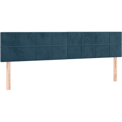 Têtes de lit Bleu foncé 200 x 5 x 78/88 cm Velours (1/5)
