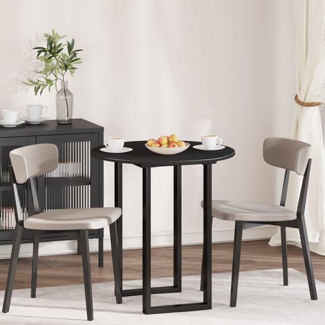 Plateau de table rond Ø 70 cm en bois d’ingénierie noir – épaisseur 1,5 cm - PANGIVO (1/5)