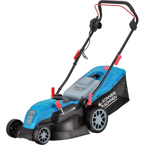 Cortacésped eléctrico KS 42LM, Potencia 1800 W, Velocidad de ralentí 3250 RPM, Ancho de Trabajo 420 mm, Altura de Corte 25–80 mm, 5 Posiciones, depósito para Hierba 40 l, función Mulching