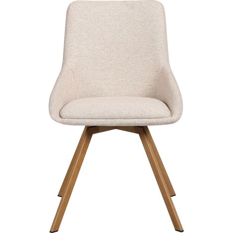 Selsey Yanii - Drehbarer Esszimmerstuhl, Bouclé Beige, 50 cm (1/5)