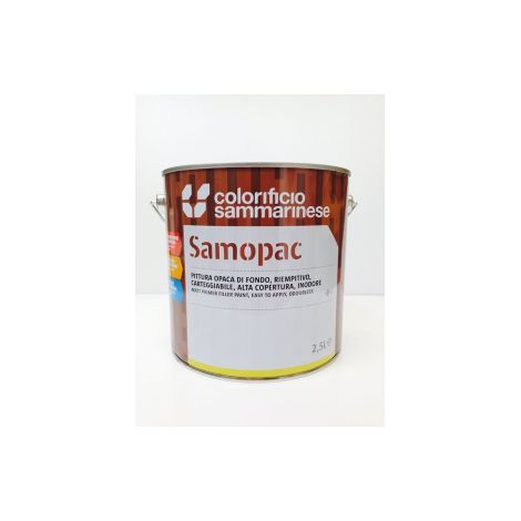 Agent de scellement Samopac lt 2,5 blanc, inodore, appret de remplissage inodore, haut pouvoir couvrant (1/2)
