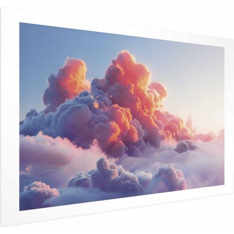 Poster – Dämmerungsspektakel: Wolken in Rosa- und Lilatönen (1/4)