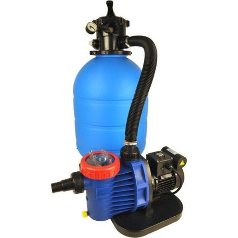 Filteranlage Set 500 ProAqua mit Praher 6-Wege-Ventil mit Filterbehälter Ø 500 mm komplett, Pumpe i-Plus 90
