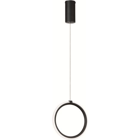 Lampada a sospensione D23 cm in metallo verniciato 1 Luce NERO a Led PINTA (1/4)
