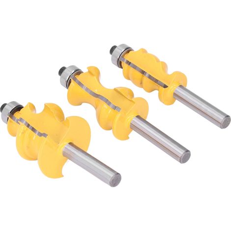 3 Pièces Fraises de Moulure Architecturale pour Bois, Accessoires de Menuiserie avec Queue de 8mm (1/5)