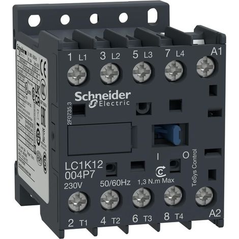 Contacteur TeSys LC1-K - 4P - AC-1 440V 20 A - bobine 230 V CA - LC1K12004P7