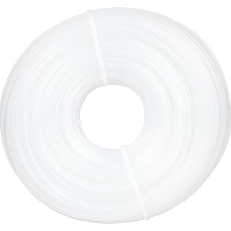 Fil de coupe en nylon blanc rond de 2,4 mm × 90 m, accessoire pour tondeuse à gazon et débroussailleuse (1/5)