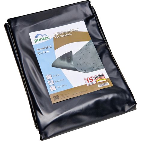 Pontec 90007 Teichfolie PVC schwarz 5x6 m