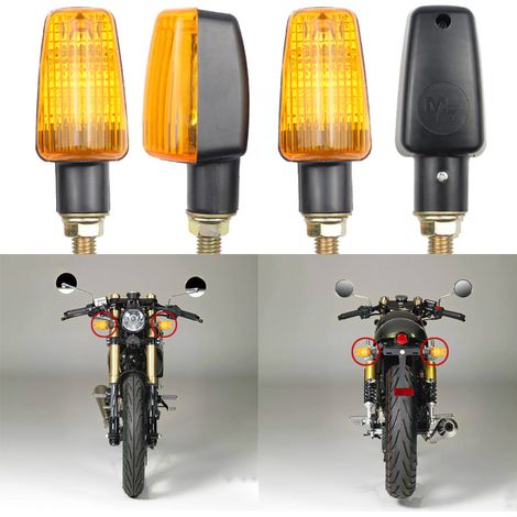 Motorcycle turn signals, modified yellow-capped halogen signal lights for off-road electric vehicles, GN125 Diamond Leopard turn signals