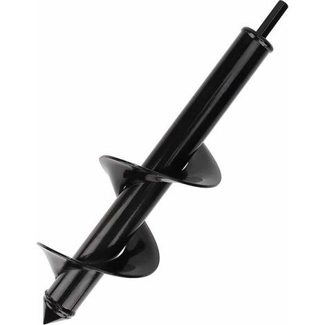 Mèche de jardin Ø80×300 mm, mèche hexagonale à spirale pour perceuse, noire (1/5)