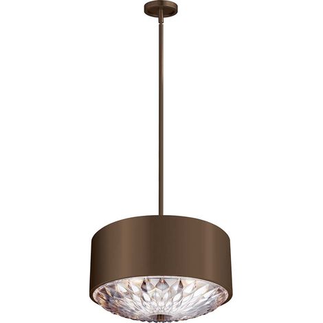 Lampada a sospensione plafoniera lampada a sospensione acciaio ottone D 49,6 cm luce soggiorno