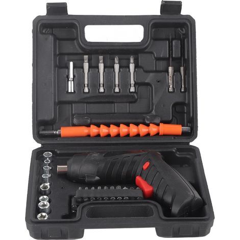 Tournevis électrique sans fil 250 tr/min 3.6V, grande Torsion avec embouts pour le travail, 47 pièces (1/5)