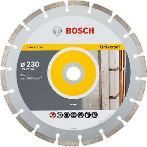 DISQUE DIAMANT UNIV 2UD + ÉCROU - 230 MM (1/2)