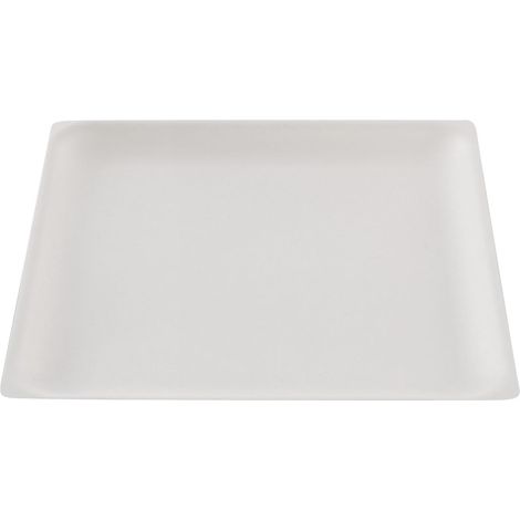 Assiette carrée blanche en canne à sucre 20 x 20 cm - 800 unités - Betik