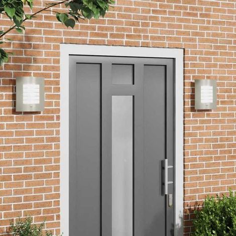 4005970 Applique Murale Extérieure 2 pcs Argenté 23.5 x 9 x 26 cm (1/5)