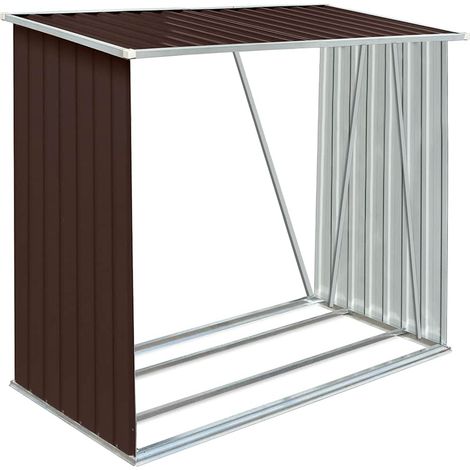 Maison Exclusive - Capannone da Giardino in Acciaio Zincato 163x83x154 cm Marrone (1/5)
