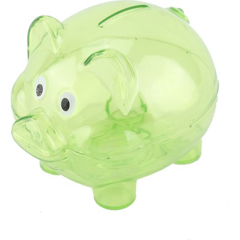 Tirelire cochon mignonne et colorée, cadeau d'anniversaire, jouet tirelire cochon (verte) (1/5)