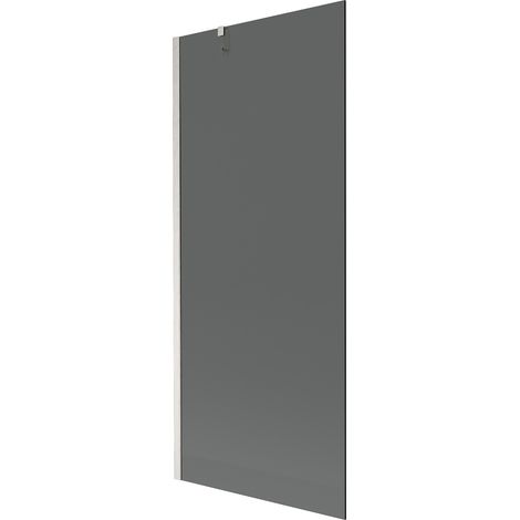 Mexen Next Badewannenwand 1-flügelig 80 x 150 cm, Graphit, gebürsteter Nickel - 895-080-000-00-40-97 (1/5)