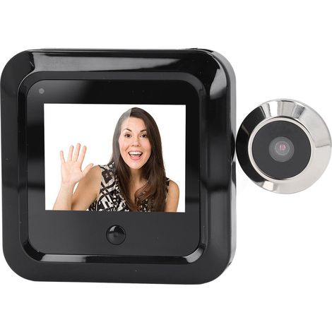 Visor de puerta digital, monitor de pantalla HD de 2,4 pulgadas Cámara de mirilla de puerta delantera gran angular de 120 grados Visor de mirilla digital para seguridad en el hogar (1/5)