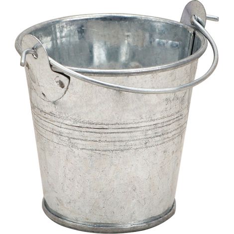 Petit Seau en Métal avec Anse 4 Cm De Hauteur 5Cm Pour contenir des cendres , des granulés ou du compost (1/5)
