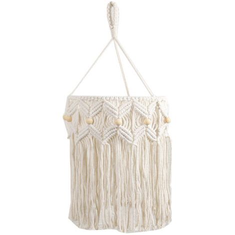 royaluxe-Abat-jourCouverture de lampe suspendue Plafonnier tissé Garde Cage Lustre Décors pour lampe de ventilateur de plafond Abat-jour tissé Décor bohème-30x40CM