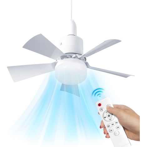 Ventilateur Plafond Silencieux avec Lumière 3 Couleur - 3 Vitesses -Minuterie 4H - Télécommande Contrle Ventilateur Plafonnier (1/4)
